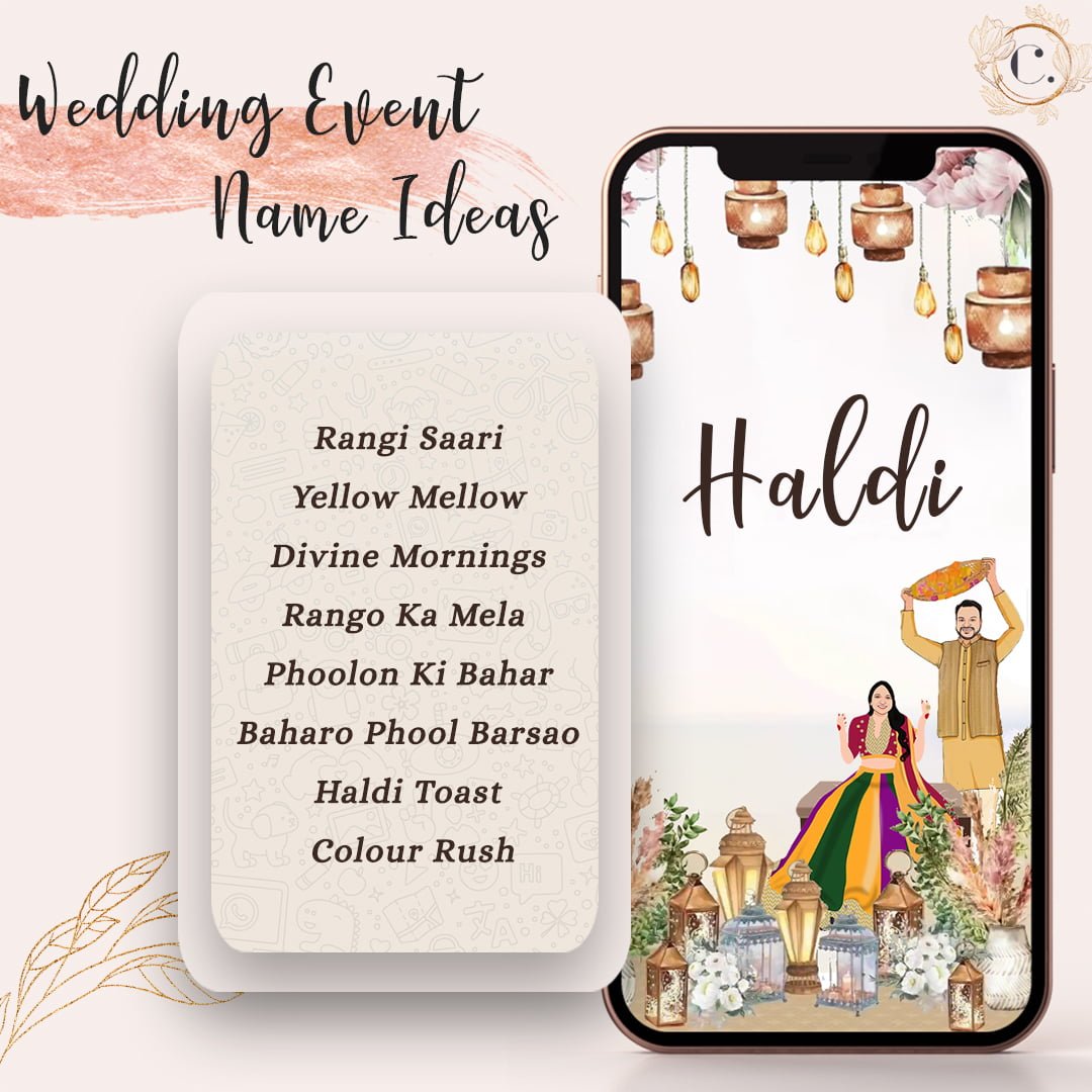 Unique Name and Title Ideas For Haldi Theme Function or Ceremony